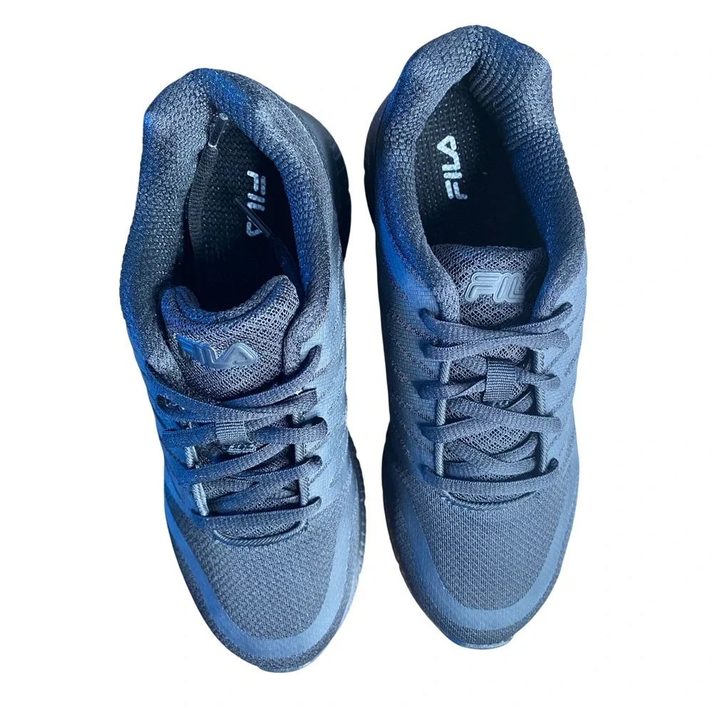Fila Fantom 5‎ Kids Running Shoes Triple Black Sneakers 3RM01454-001 Size 5Y